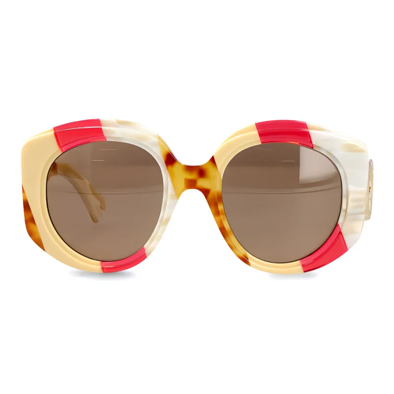 GUCCI Logo Plaque Oversized Frame Sunglasses-1