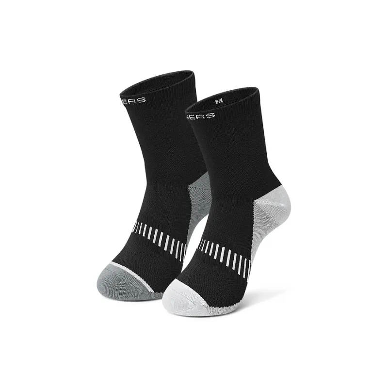 Skechers Comfort Sports Series Mid-Calf Socks Unisex 2 Pack Black-0