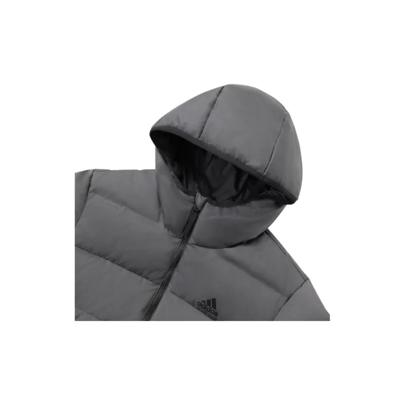Adidas Down Jacket Unisex Dark Gray With Free Necklaces-5