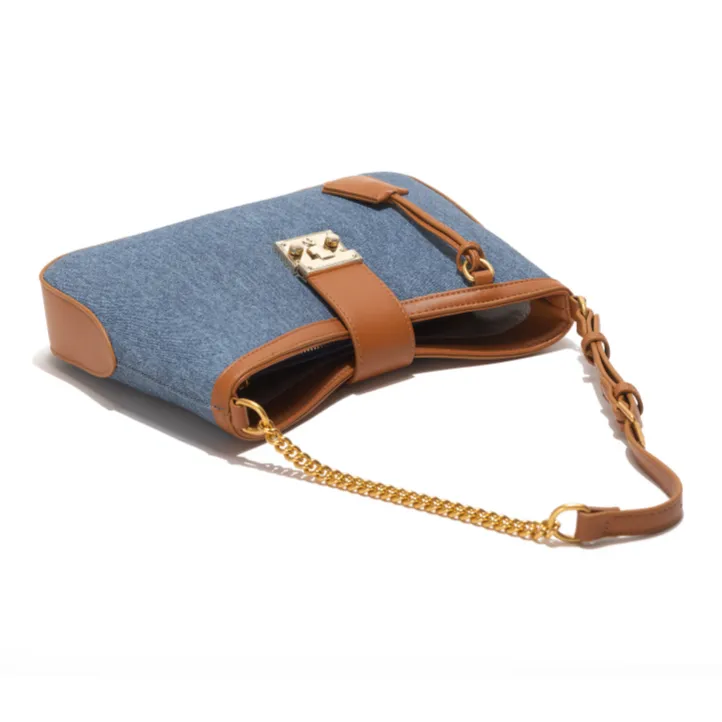 OCTSUI PVC Shoulder Bag Shoulder Bag Women's Ecru/Milk Tea Beige/Black/Denim/Brown White-13