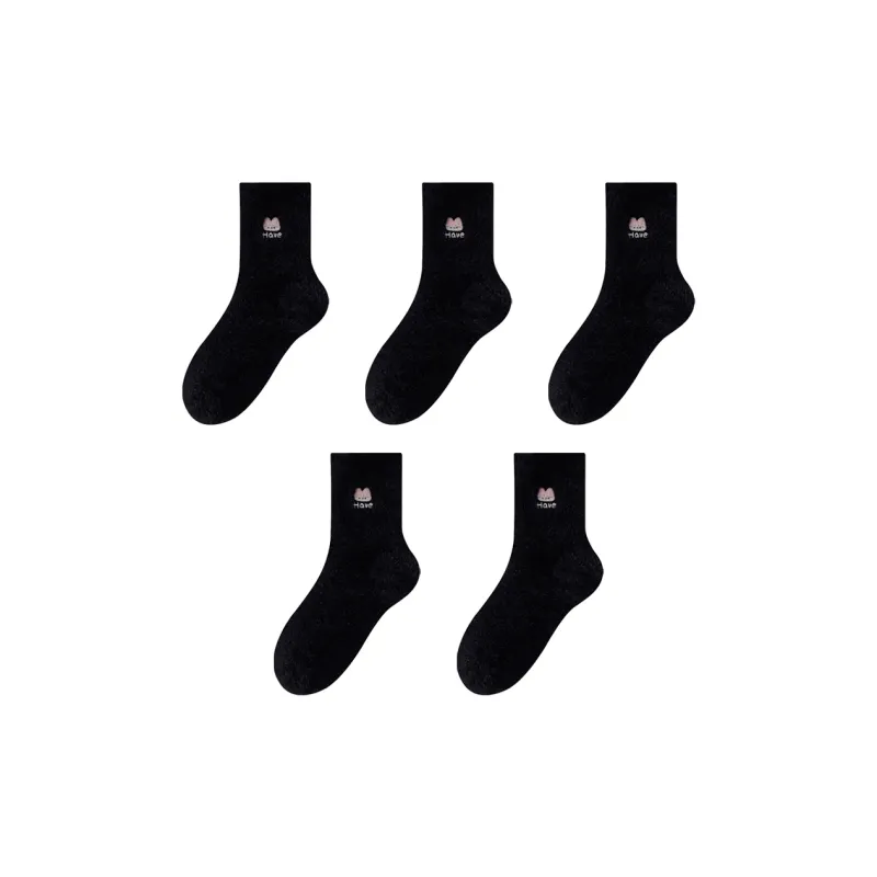 MIIOW Trend Party Series Mid Calf Socks Women's 5 Pack-11