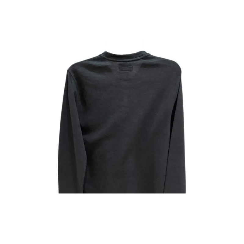 Polo Ralph Lauren Logo Print Button Pullover Long-Sleeved T-Shirt Women's Black-3