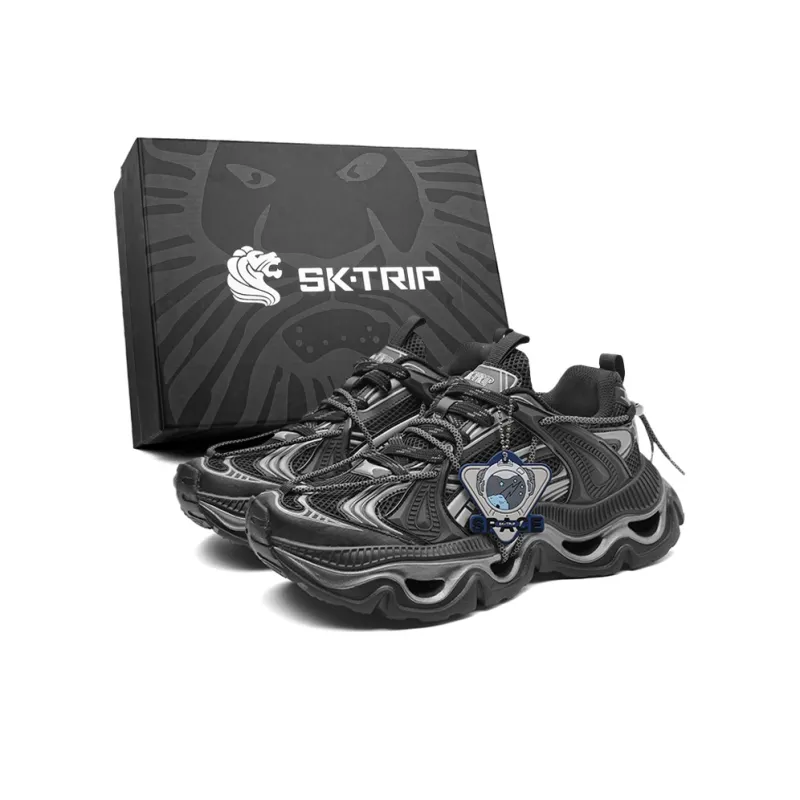 SK.TRIP Cushioning Abrasion Resistant Lightweight Height Increasing Mat Low Top Chunky Sneakers Men's Box-25