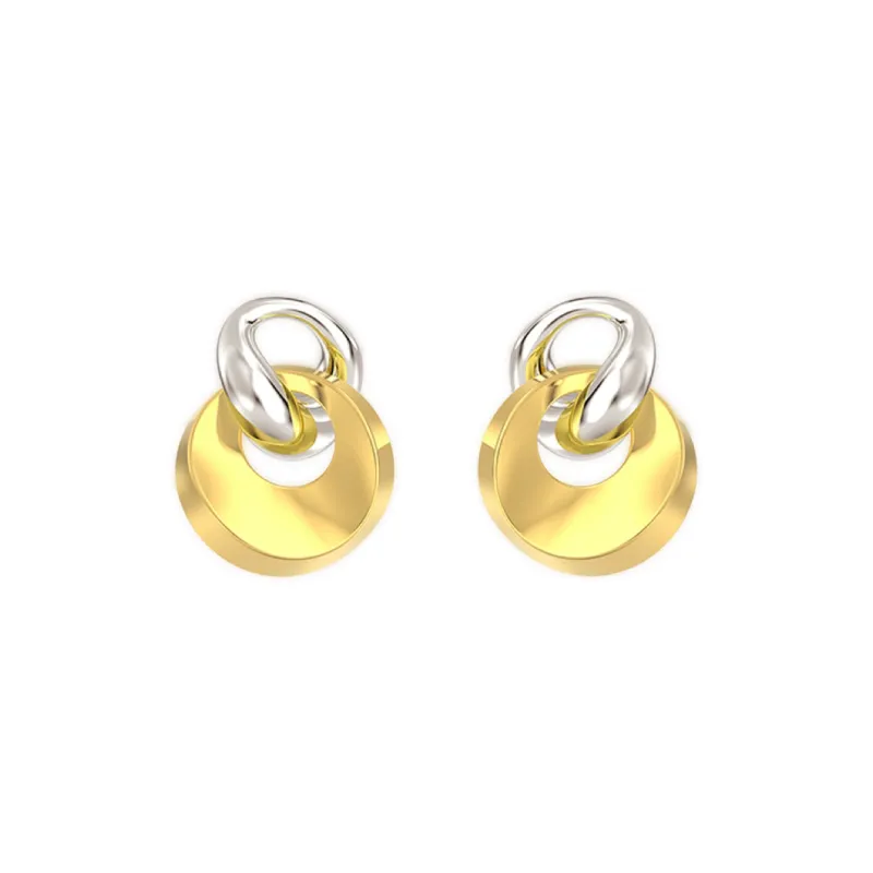 Mistova JEWELRY Copper Hoop Earrings With Chain Ring Women's-0