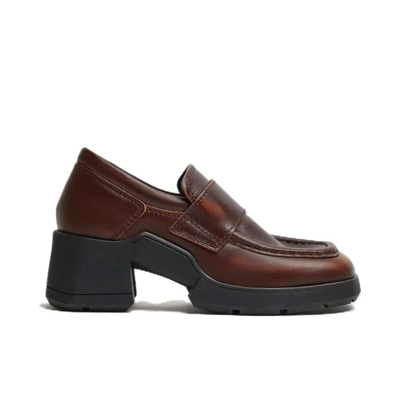 MIISTA Loafers 6cm Women's Burgundy-1