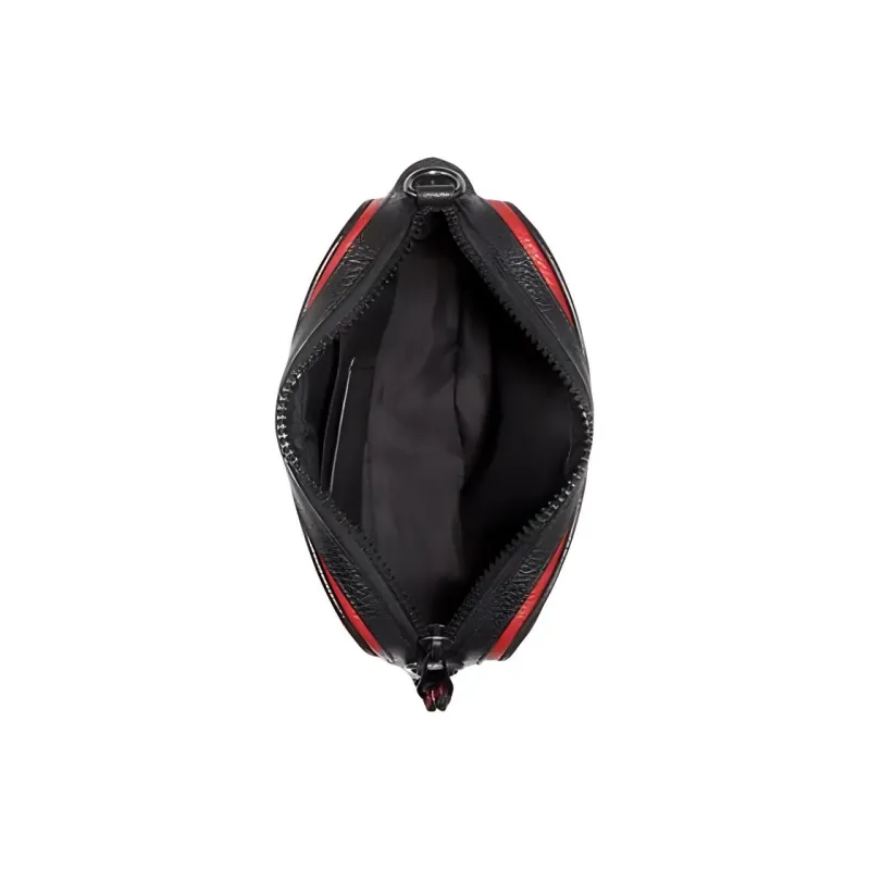 COACH Graham Leather Camera Bag Shoulder Bag Fanny Pack Crossbody Bag Small Size Men's Red & Black-1