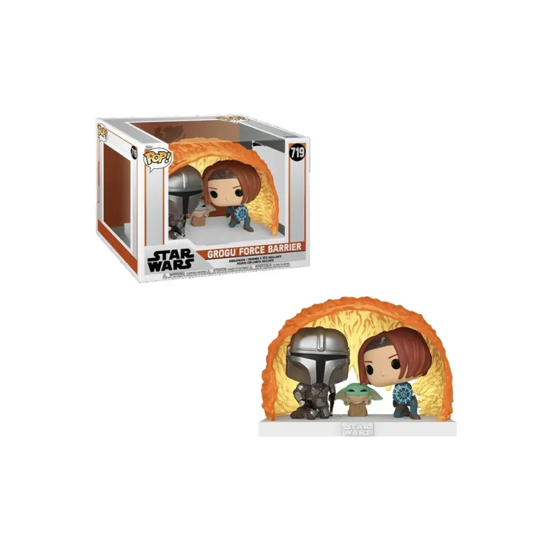 Funko Boba Fett Star Wars Characters The Mandalorian Force Barrier Chibi Figures-2