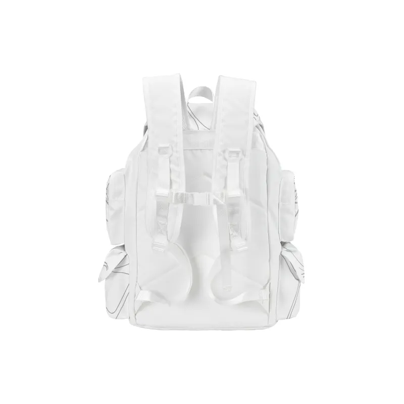 COEXISTENCE Polyester Commute Travel Versatile Backpacks Large Size Unisex White-9