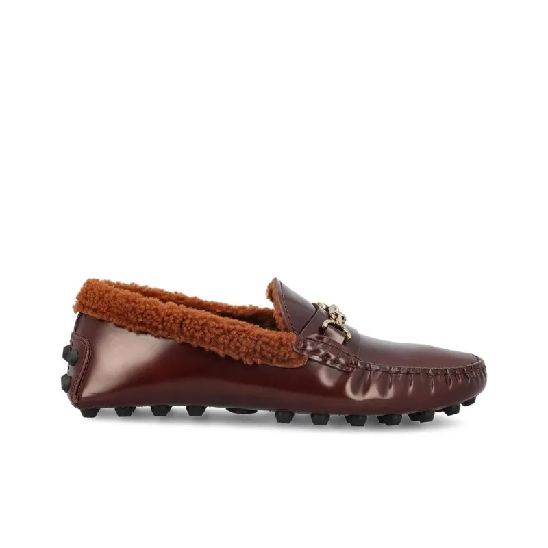 TOD'S T Plaque Round Toe Loafers Women's-1