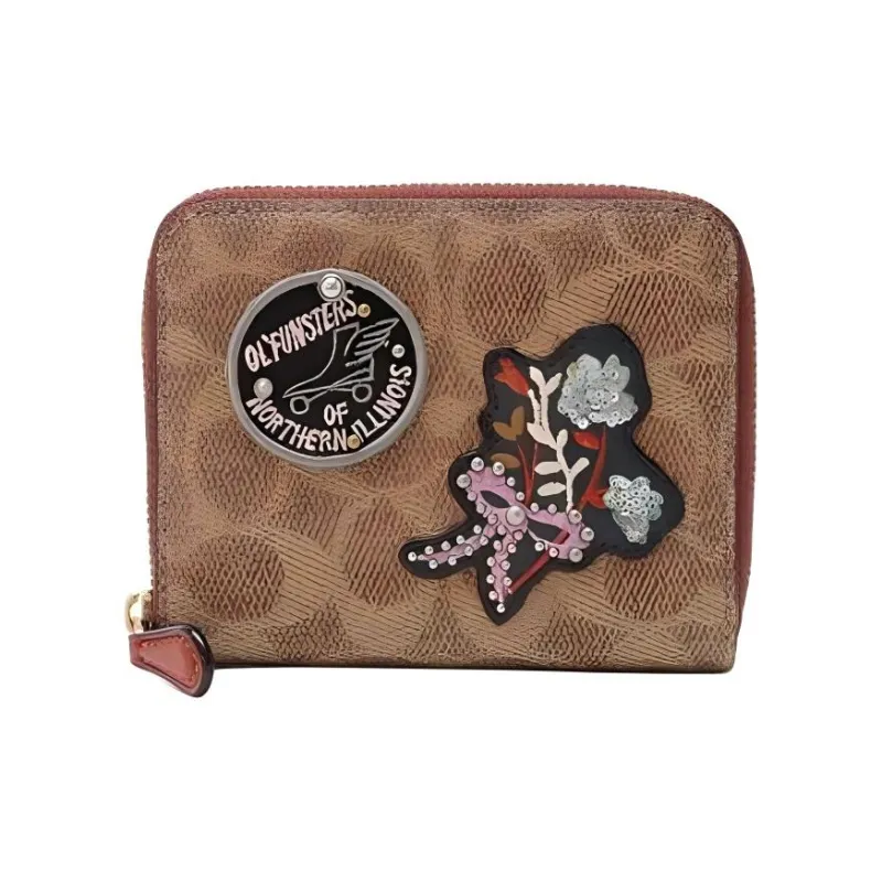 COACH Leather Wallet Women's Light Brown-0