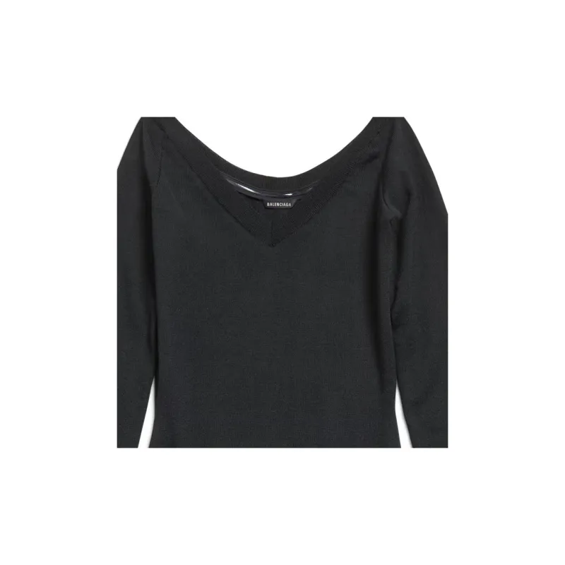 Balenciaga Long Sleeved Dress Women's Black-2