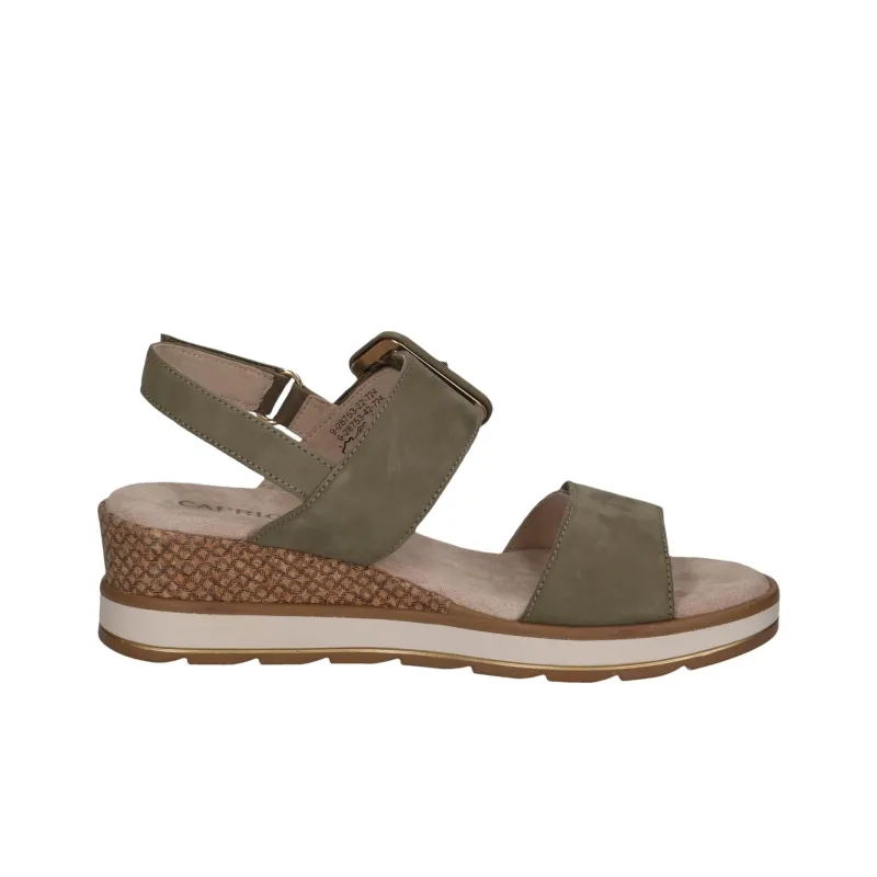CAPRICE Bernadette Strap Sandals 5.5cm Women's Green-1