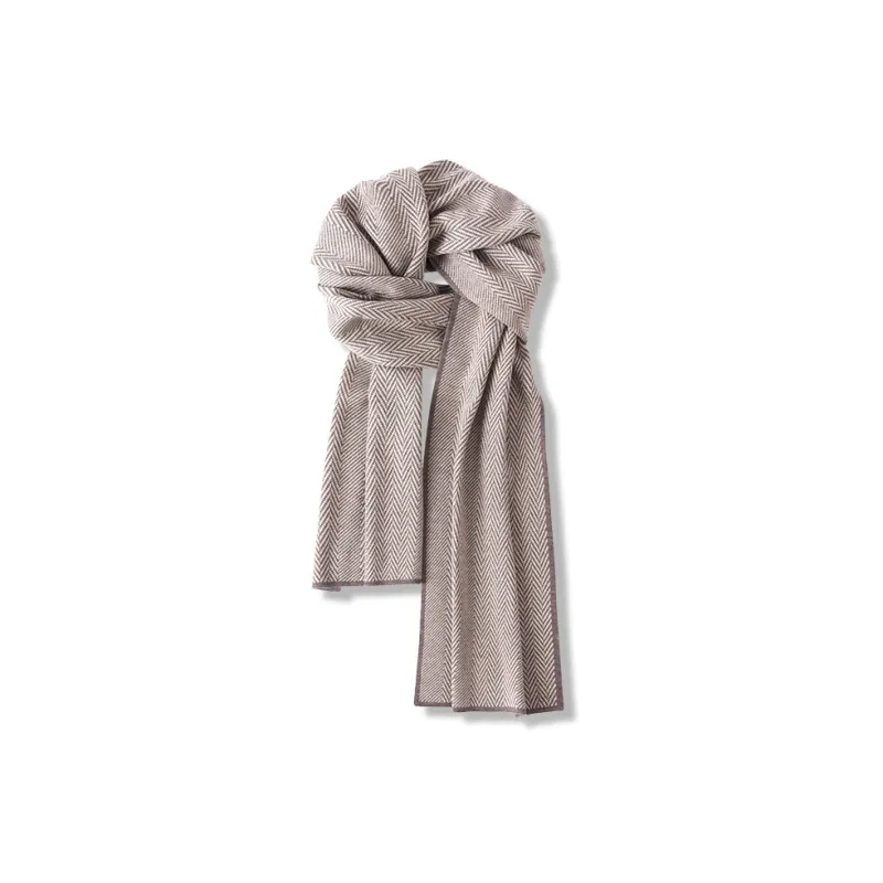 PISHUSHU Polyester Knit Scarves Men's-1