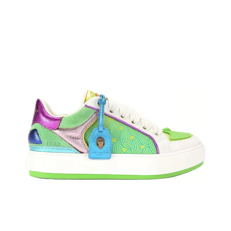 Kurt Geiger London Southbank Tag Skateboard Shoes Women's Green-1