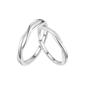 DONGFANGJIE 999 Fine Silver Sterling Silver Ring Unisex Gift Box Set