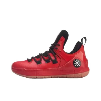 LiNing The Sixth Man 2019 Wade Shock Absorbers With Slip Resistant Features Low Top Basketball Shoes Men's Red Black