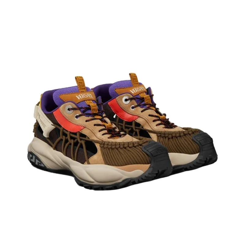 VERSACE Mercury M_VS_01 Low Top Casual Shoes Men's Brown-2