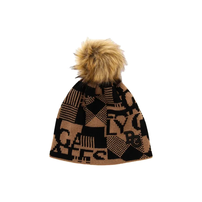PEARLY GATES Logo intarsia Pompom Beanie-0