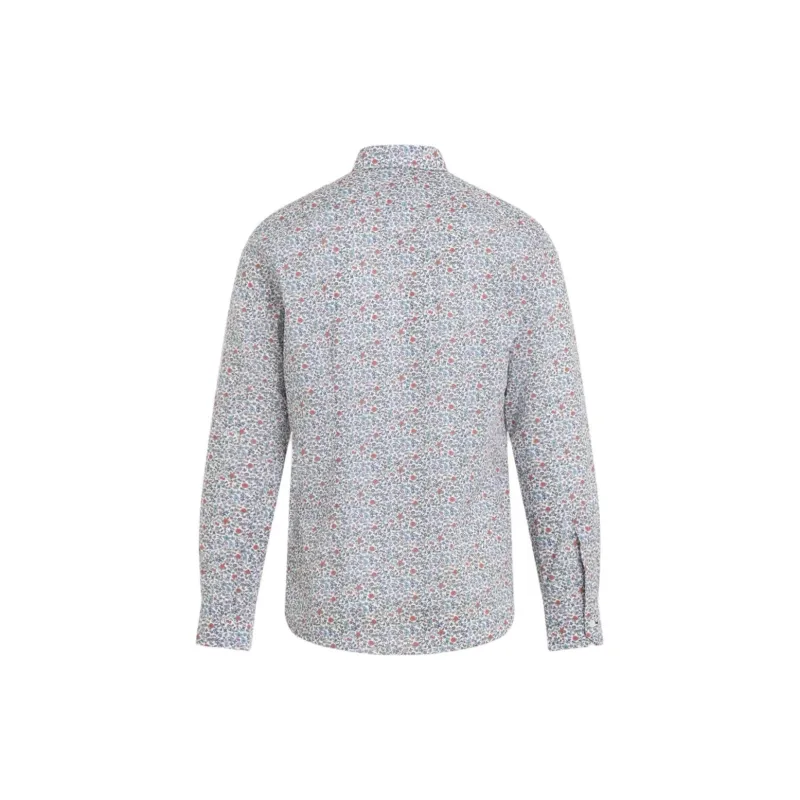 Paul Smith Floral Printed Curved Hem Shirt-1