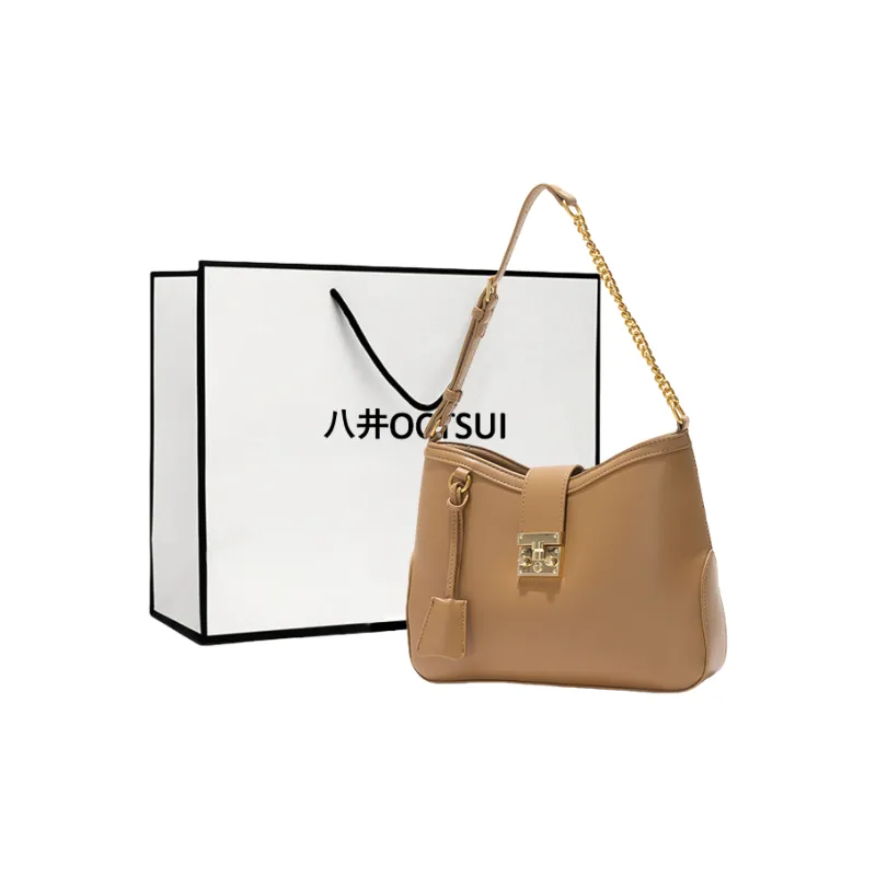 OCTSUI PVC Shoulder Bag Shoulder Bag Women's Ecru/Milk Tea Beige/Black/Denim/Brown White-3
