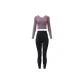 Berry Purple Long-Sleeved Top+Starburst Black Pants