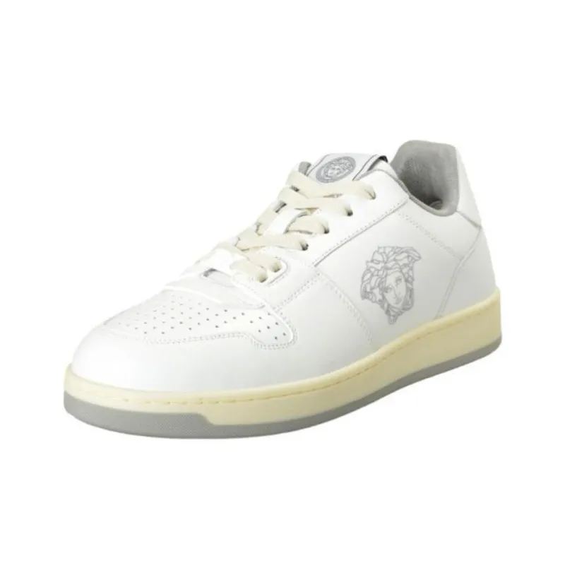 VERSACE Medusa Low Top Skateboard Shoes Men's White-1