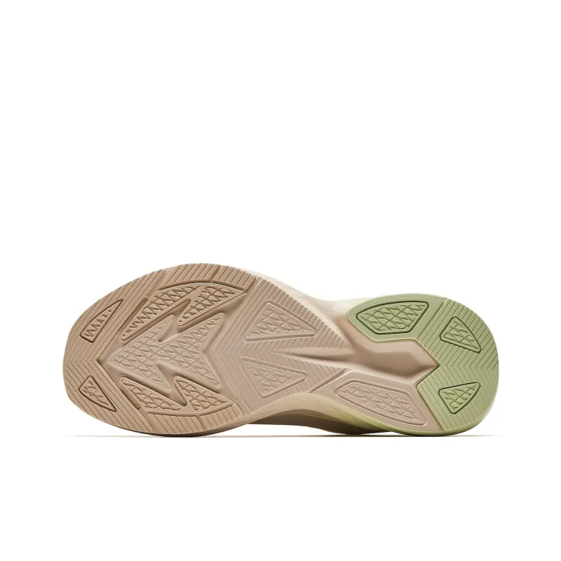 Anta Stinger 6 Cushioned Wear-Resistant Lightweight Height Increasing Low-Top Running Shoes Women's White Pink Green-5