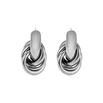 Sanpowa Stainless Steel Earrings Women's