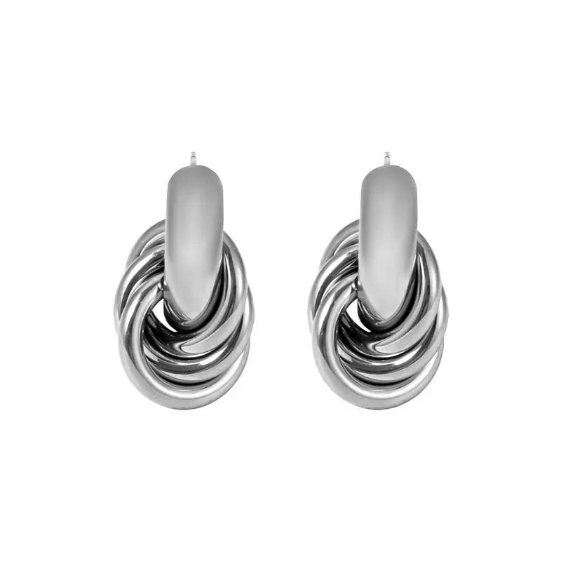 Sanpowa Stainless Steel Earrings Women's-0