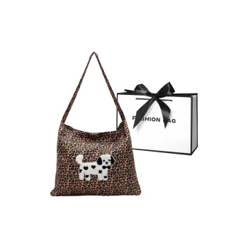 LETOO Fabric Shoulder Bag Small Size Women's Brown/Gray