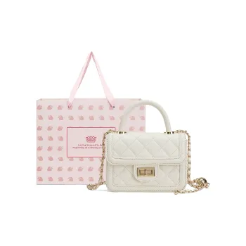 CORALDAISY Synthetic Leather Small Square Bag, Shoulder Bag, Crossbody Bag, Handbag Regular Women's Black/White