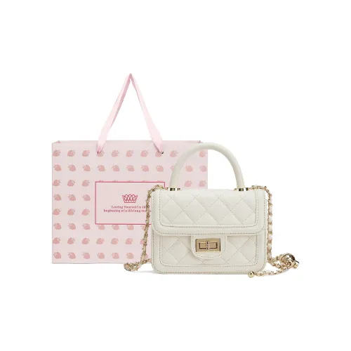 CORALDAISY Synthetic Leather Small Square Bag, Shoulder Bag, Crossbody Bag, Handbag Regular Women's Black/White