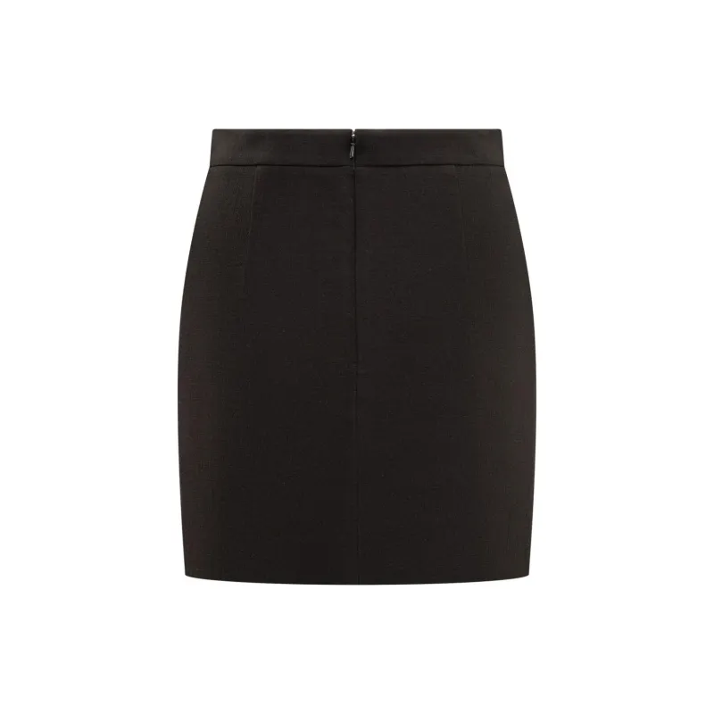 MOSCHINO Heart Buttons Stretch Mini Skirt-1