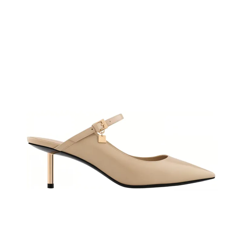 STELLA LUNA Closed Toe Slippers 6.5cm Women's Beige-1