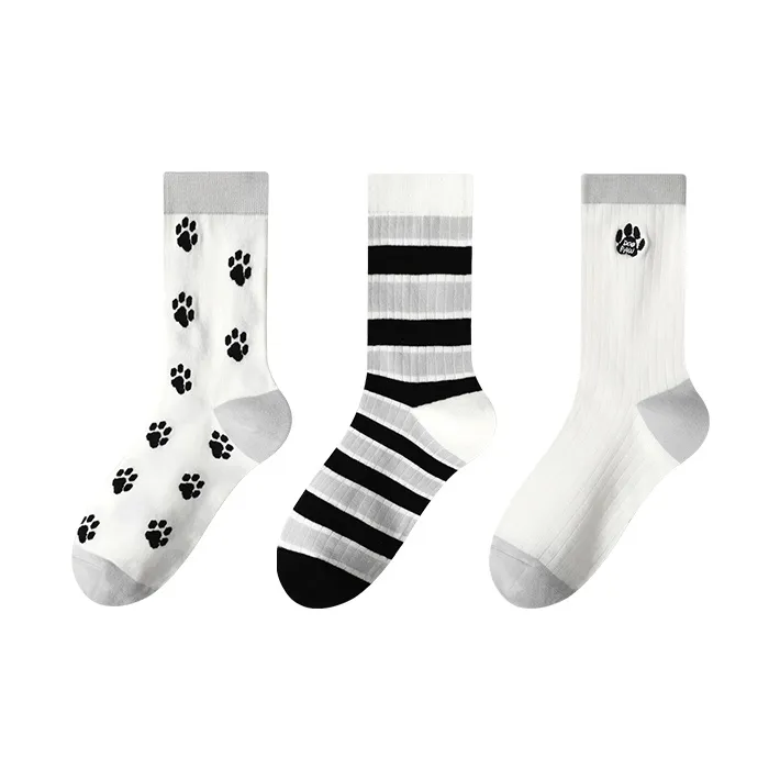 MIIOW Mid Calf Socks Women's Combo Set-0