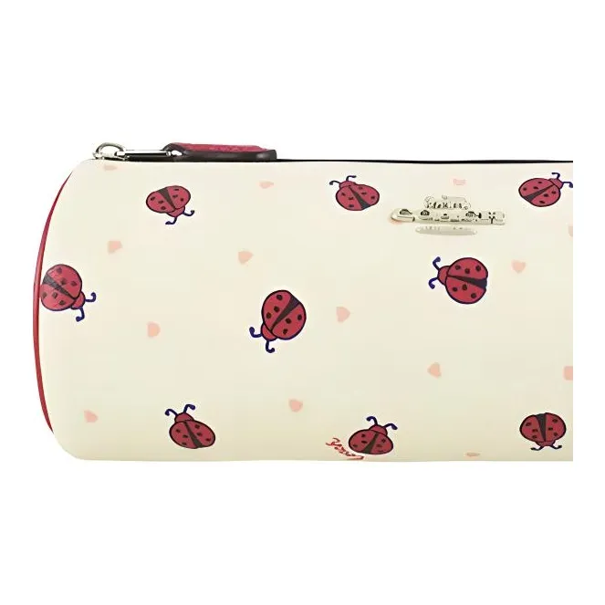 COACH PVC Clutch Makeup Bag Trumpets Women's White-4