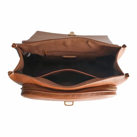 GELANNI Polyurethane Backpack Regular Women's Brown-6