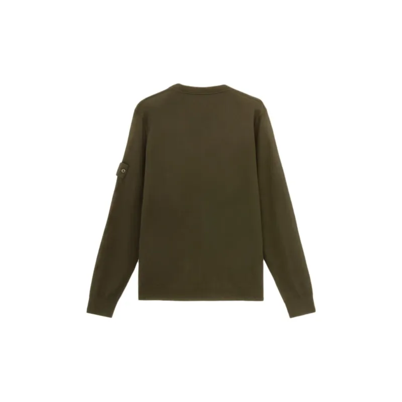 STONE ISLAND Logo Patch Crewneck Jumper-1