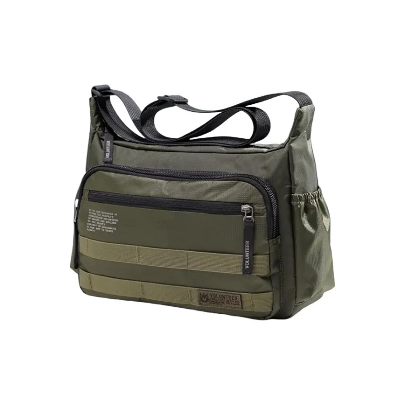 Volunteer Nylon Fabric Crossbody Bag Unisex Multicolor-6