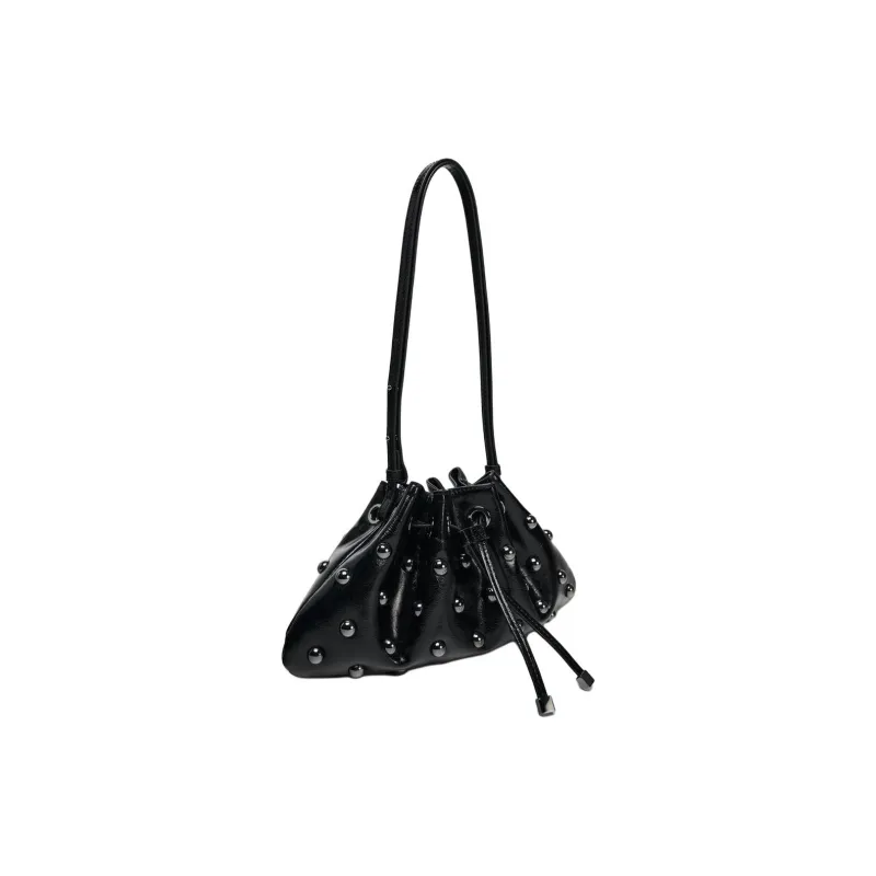 ZARA Polyurethane Handbag Shoulder Bag Mini Women's Black-1