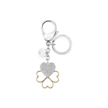 Swarovski Metal Keychains Unisex Silver