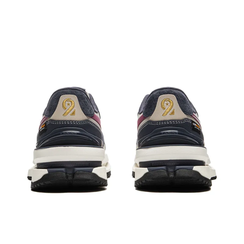 LiNing Zhengrong Coverage Anti-Slip And Wear-Resistant Low-Top Skateboard Shoes Men's Beige Blue Red-5