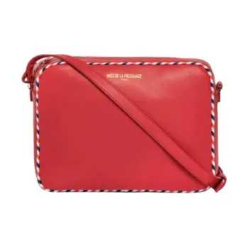 INES DE LA FRESSANGE Calfskin Camera Bag, Shoulder Bag Women's Red