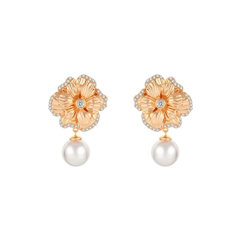 ERYU Alloy Earrings Women's Gold-0