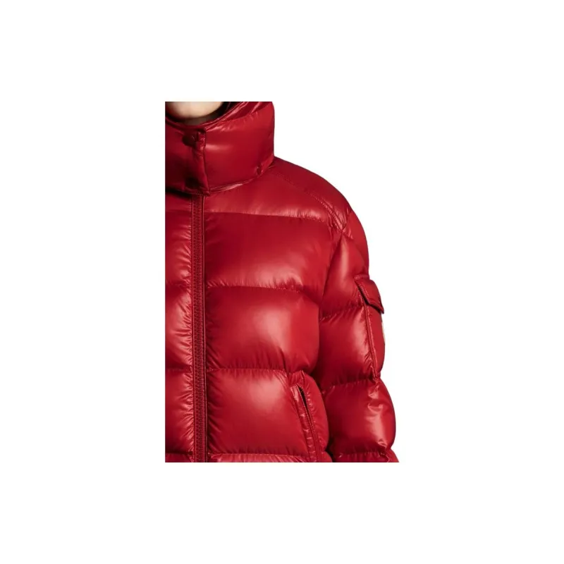 Moncler Women's Maire Short Down Jacket Glossy Ruby Red-4