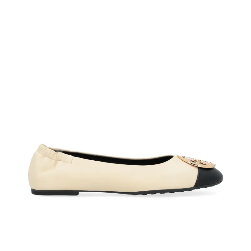 TORY BURCH Claire Cap Toe Ballet Black Women's-1