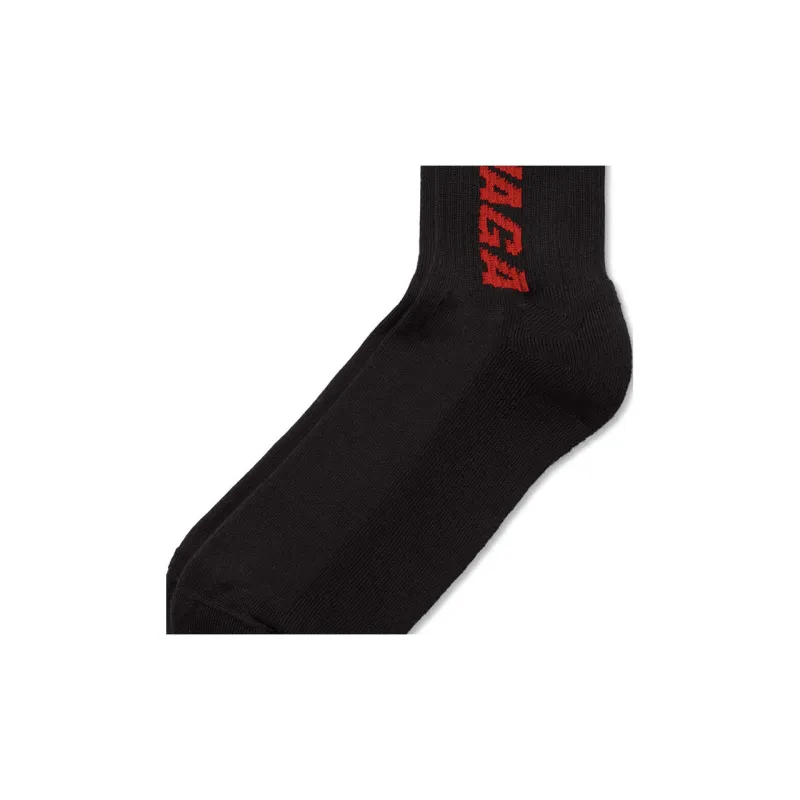 Balenciaga FW23 Racer Socks In Black/Red Knee-High Socks Men's 1 Pack Black-2
