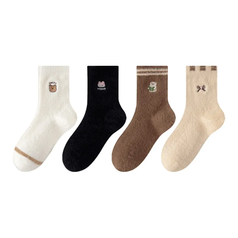 MIIOW Trend Party Series Mid Calf Socks Women's 4 Pack-4