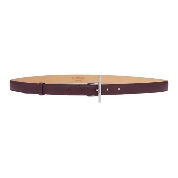 Alexander McQueen T Bar Logo Engraved Belt