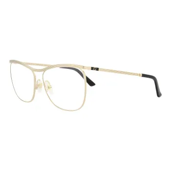 GUCCI Metal Aviator Eyeglass Frames Women's Gold